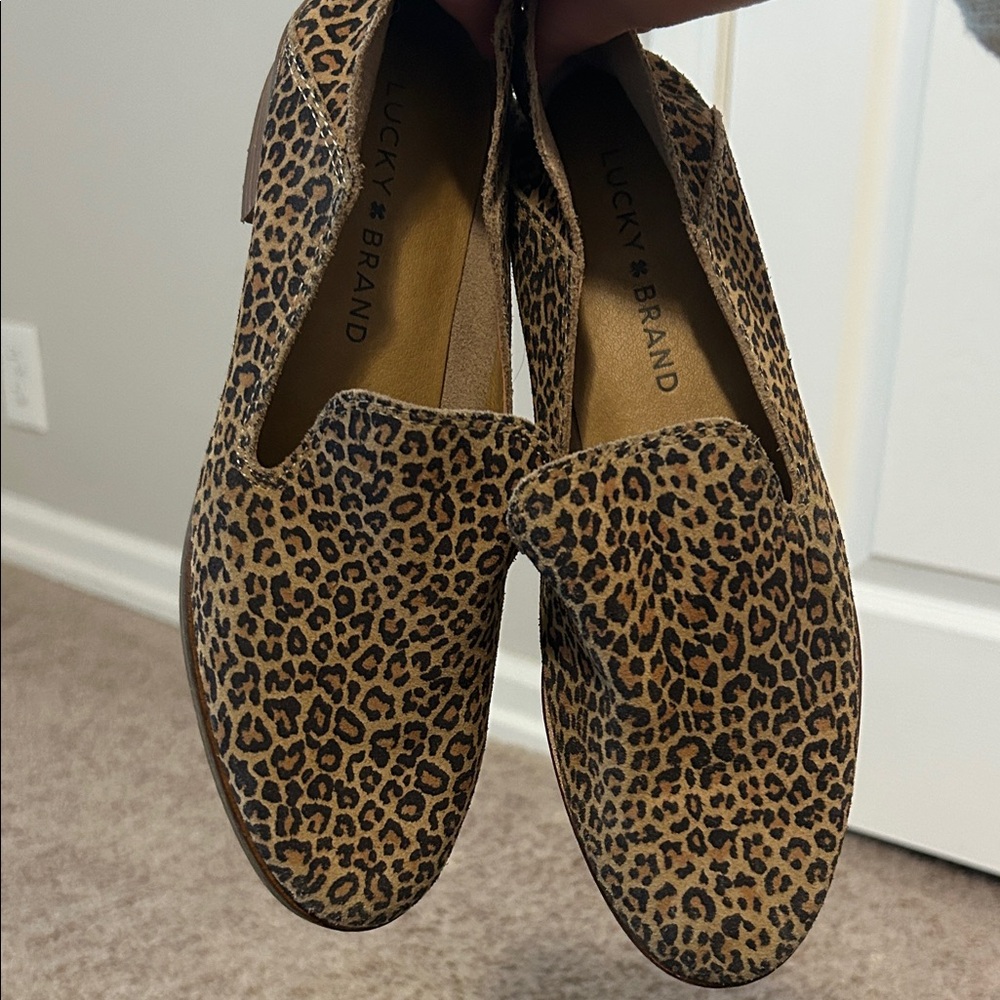 Lucky Brand Cheetah Print Slip-On Shoes